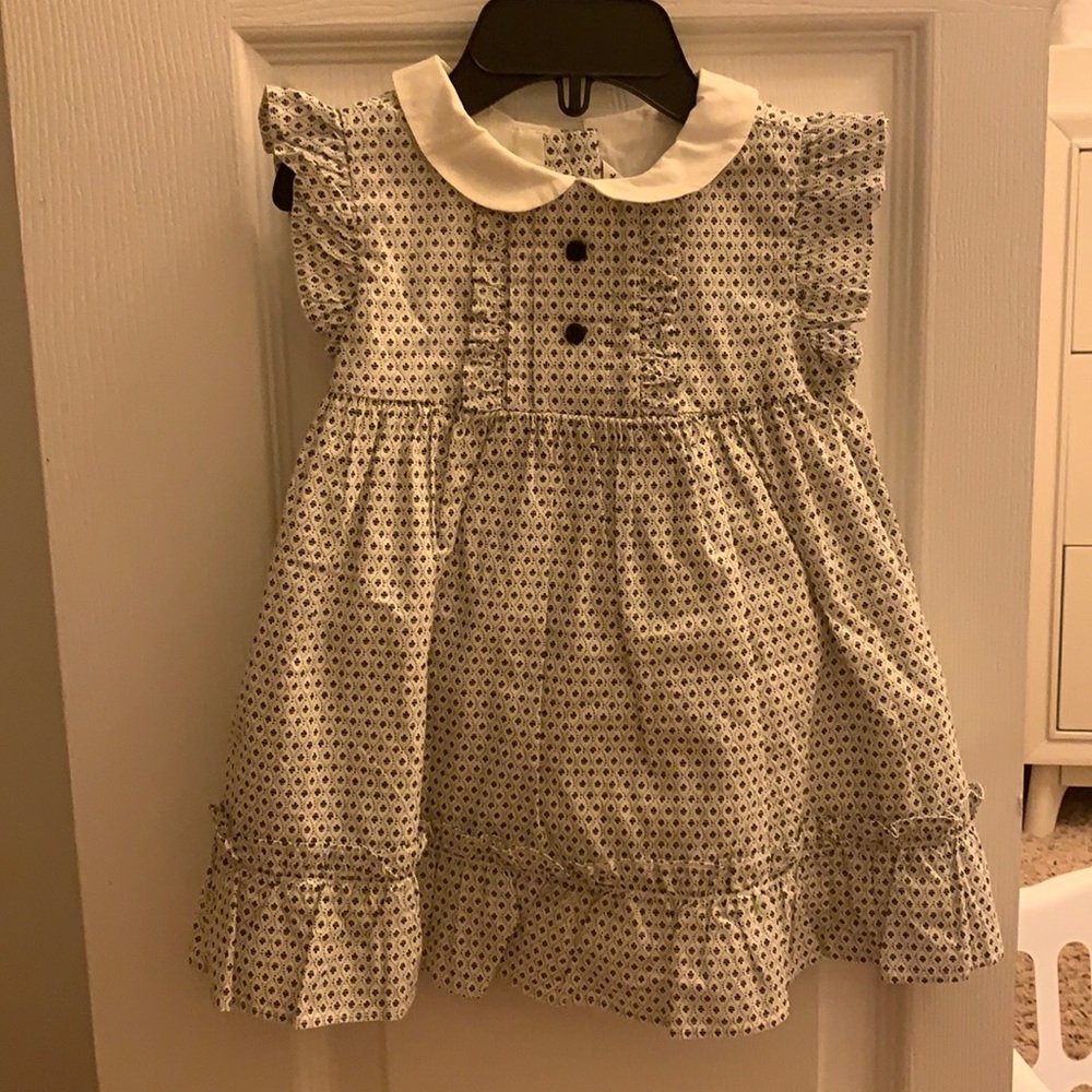 Janie and Jack Dress Size 6-12mo Black/White